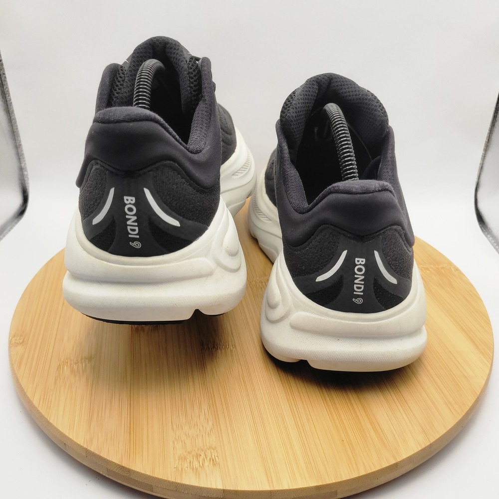 Hoka Bondi 9 Womens 9.5 2E Extra Wide Running Shoes Black White 1162016 BWHT - Picture 6 of 10
